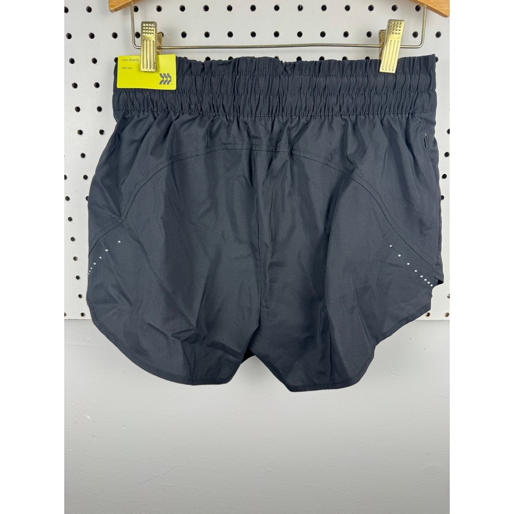 All in Motion Womens Black Run Shorts Mid Rise Recycled Fabric Small NWT - Picture 2 of 6